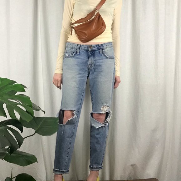 Current/Elliot The Fling Relaxed Fit Jean in Pinyon Destroy Wash - Picture 9 of 10